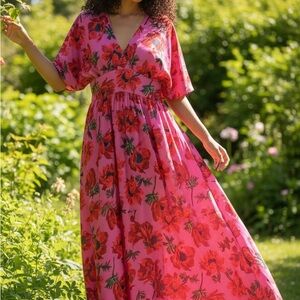 Alexia Admor Vibrant Pink Floral Maxi Dress